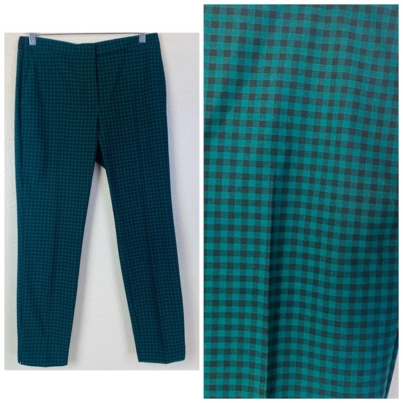 Zara Kelly Green/Black Checkered Pants Size M - Picture 1 of 9